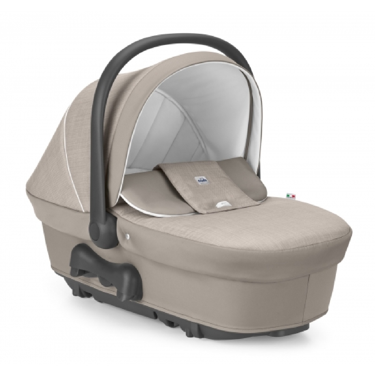 Cam - Coccola Baby infant Carrycot travel full body support, Beside sleeper, Bassinet, Portable bed, brethable cotton, Pressure protection, outdoor, picnic and travel - Beige