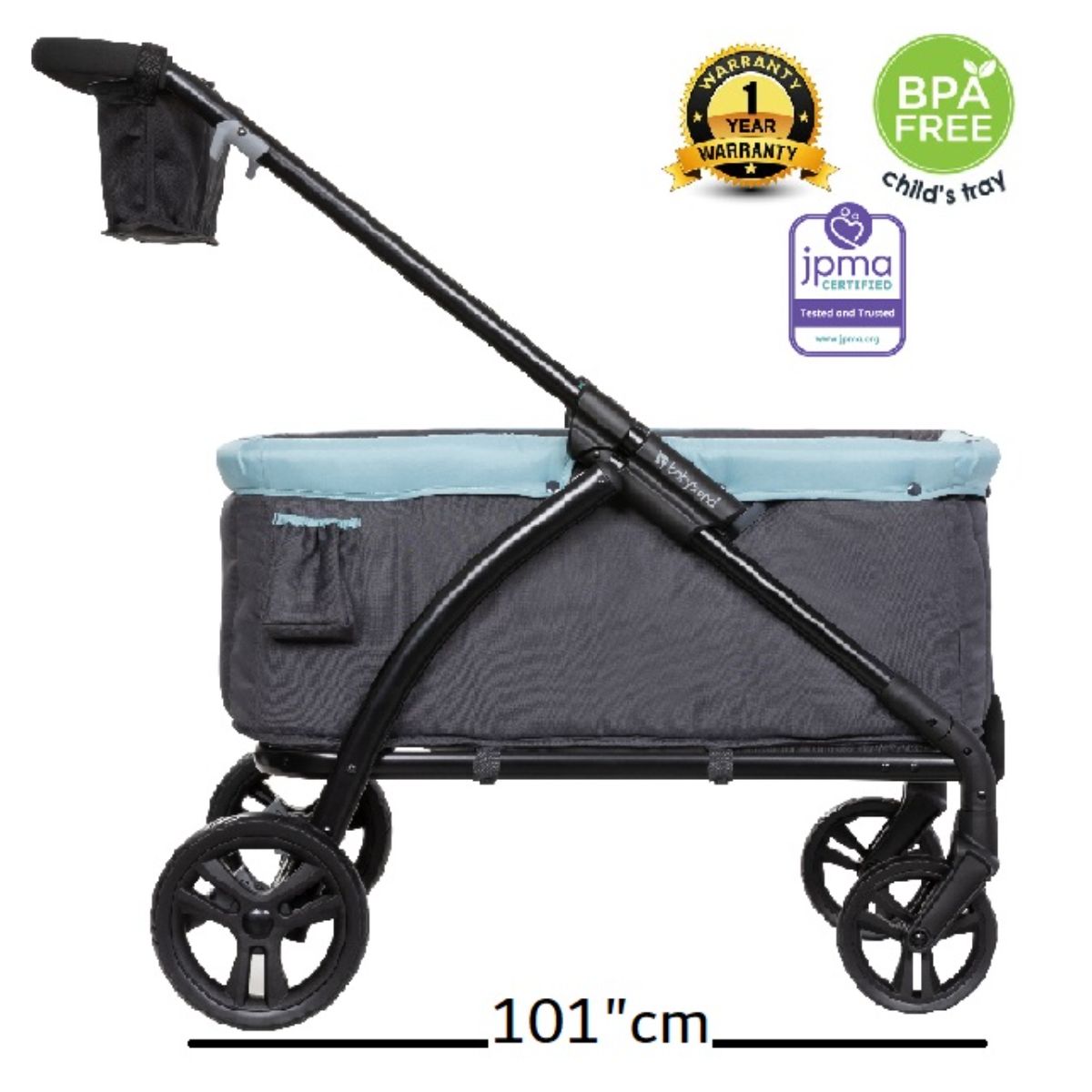 Babytrend - 2-In-1 Tour Lte Stroller Wagon - Desert Blue