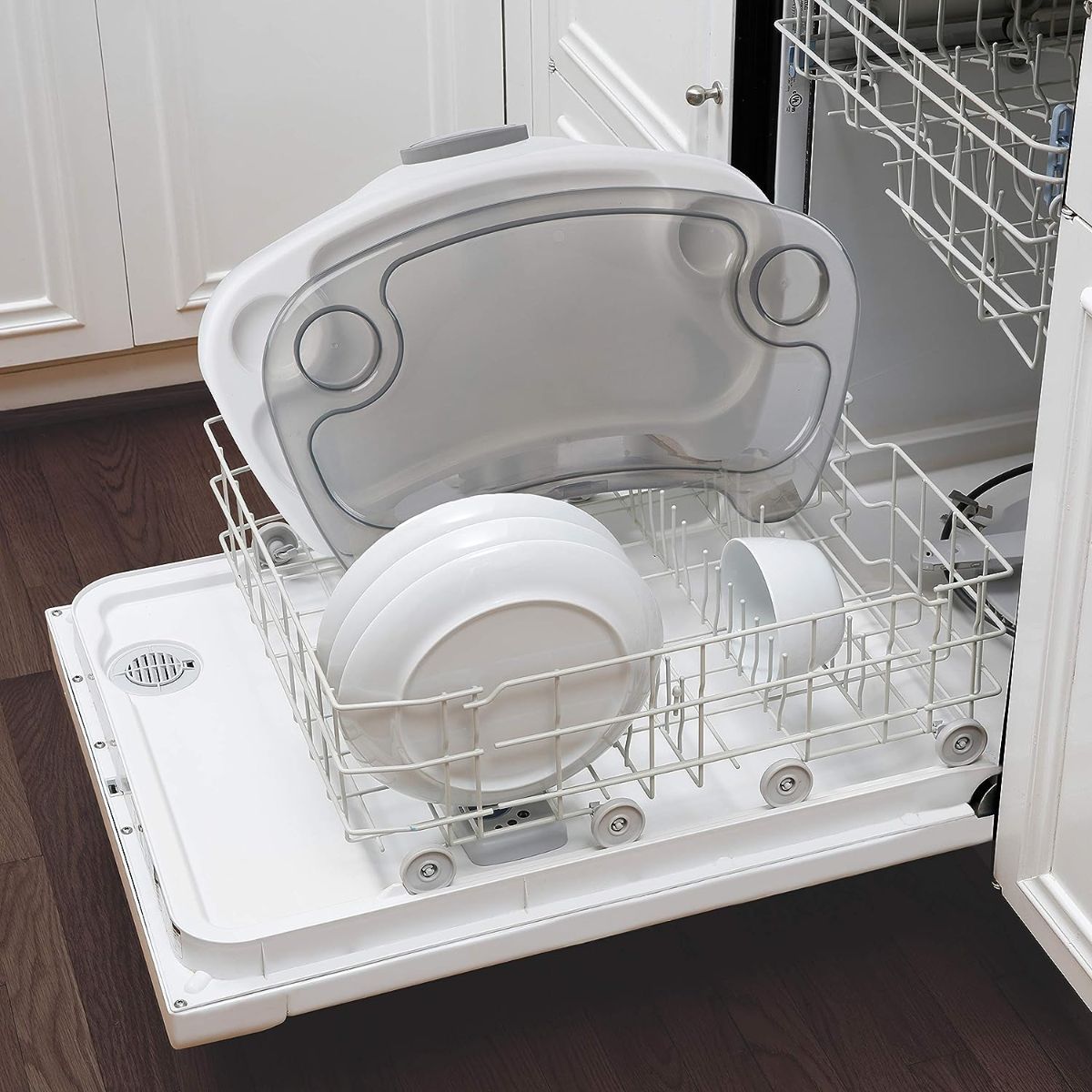 INGENUITY SmartClean™ Trio 3-in-1 High Chair™ - Slate - White and Grey