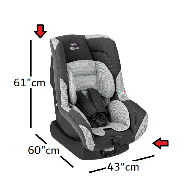 Cam Gara 0.1 Baby Car seat, safety Harness, for Toddlers, Infant, Travel Gear,  Group 0 + 1 years old 0.18 kg - Gray