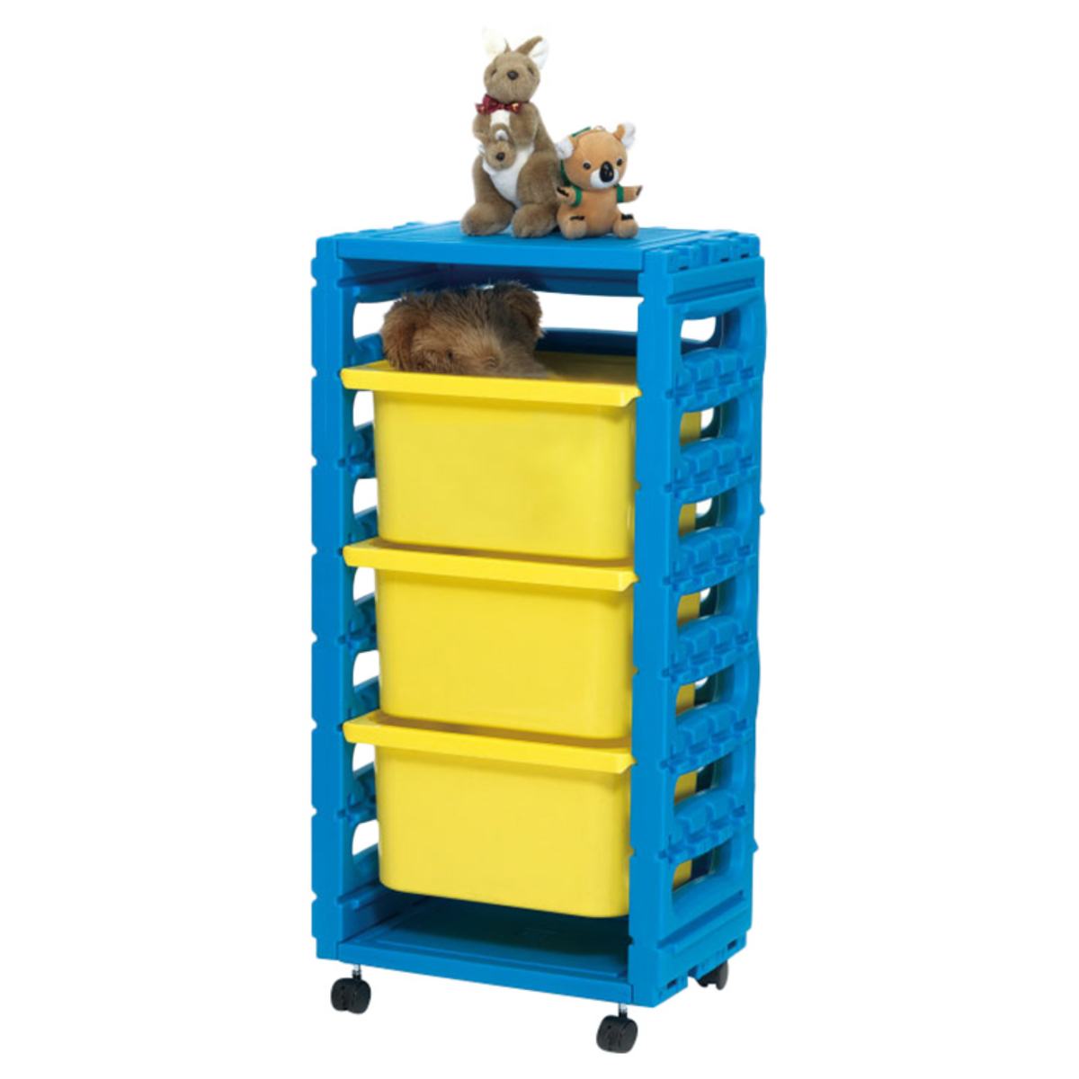 Ching Ching - 3 Drawers Cabinet With Castors - Navy Blue