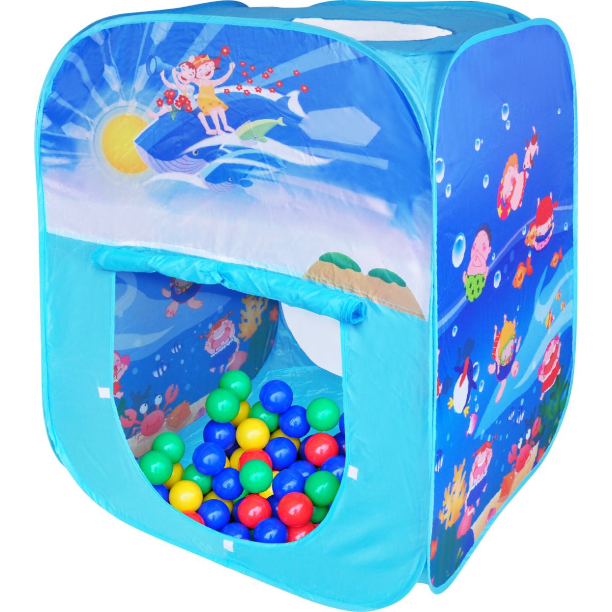 ching-ching-ocean-square-play-house-square-100pcs-balls-dia-6cm-ball