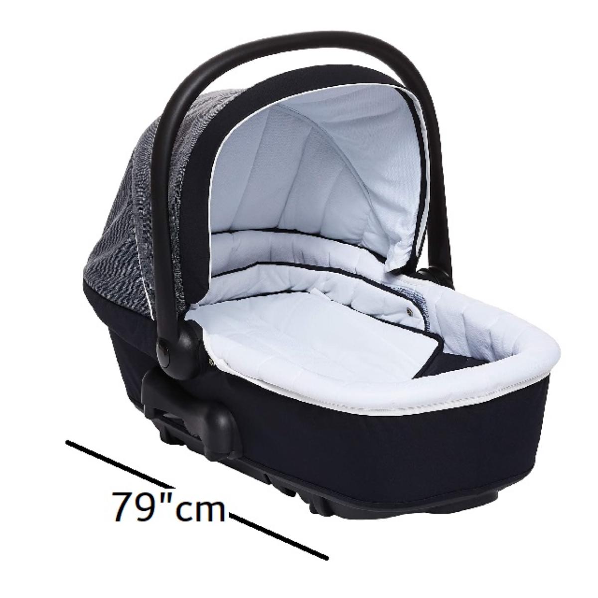 Cam - Coccola Baby infant Carrycot travel full body support, Beside sleeper, Bassinet, Portable bed, brethable cotton, Pressure protection, outdoor, picnic and travel - Blue